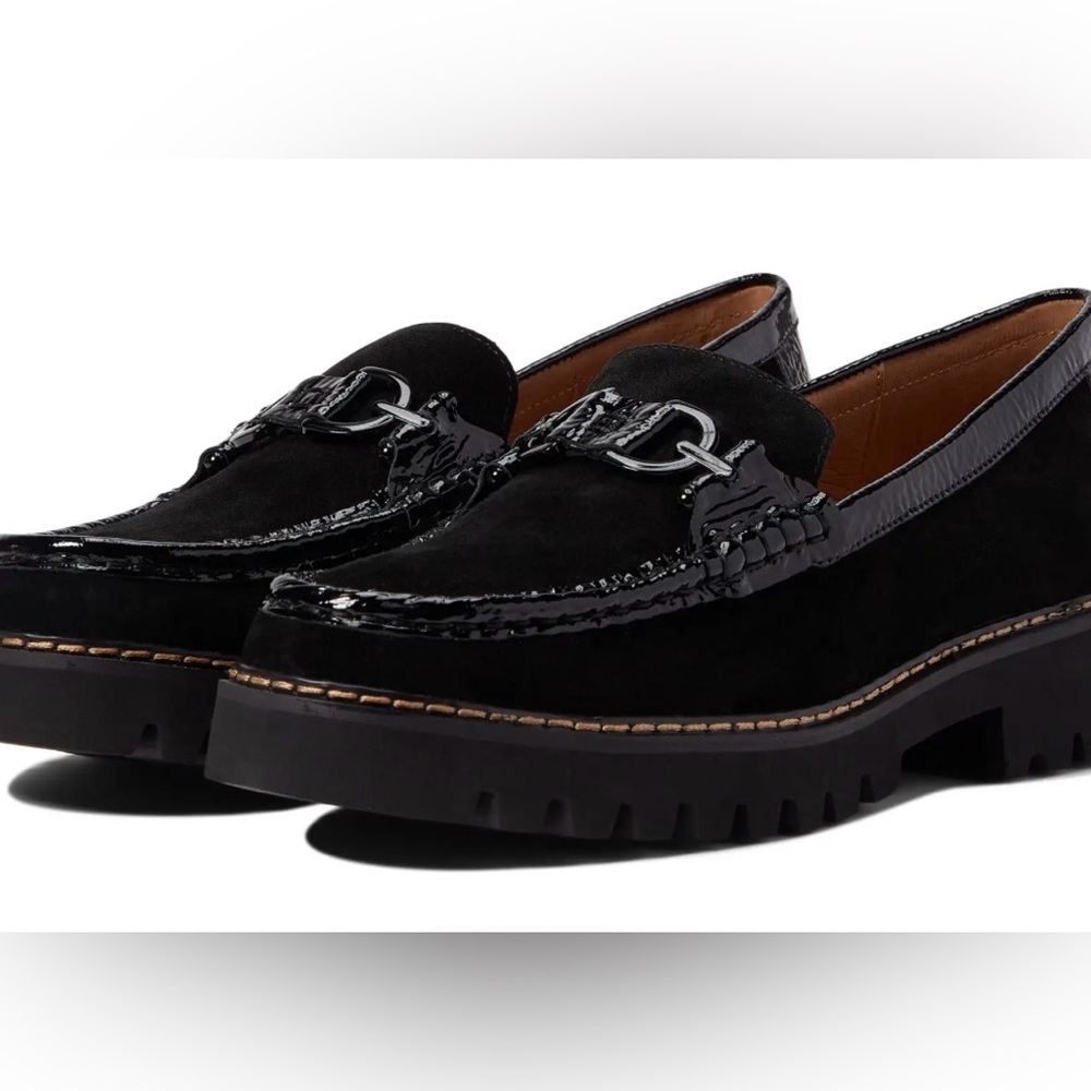 Donald Pliner Helio platform loafers in black suede